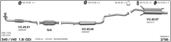 586000012 IMASAF Exhaust System Exhaust System