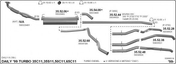 539000114 IMASAF Exhaust System Exhaust System