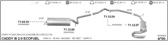 587000036 IMASAF Exhaust System Exhaust System