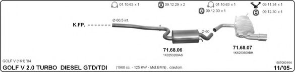 587000164 IMASAF Exhaust System Exhaust System