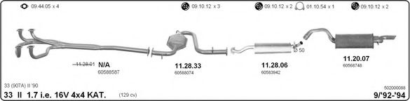 502000088 IMASAF Exhaust System Exhaust System