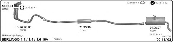 514000019 IMASAF Exhaust System