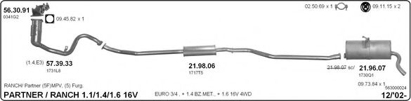 563000024 IMASAF Exhaust System