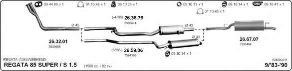 524000211 IMASAF Exhaust System