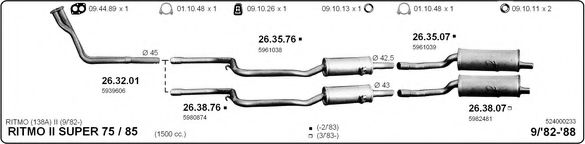 524000233 IMASAF Exhaust System Exhaust System