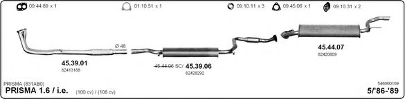 546000109 IMASAF Exhaust System Exhaust System