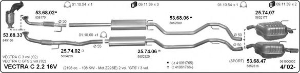 561000002 IMASAF Exhaust System Exhaust System