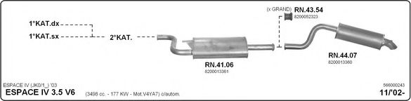 566000243 IMASAF Exhaust System
