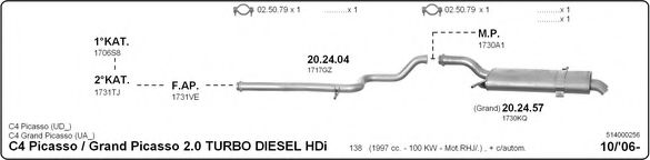 514000256 IMASAF Exhaust System