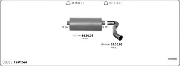516000003 IMASAF Exhaust System Exhaust System