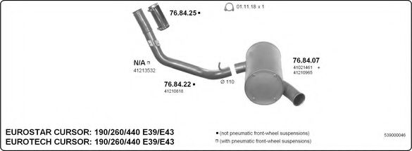 539000046 IMASAF Exhaust System Exhaust System