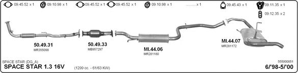 555000051 IMASAF Exhaust System