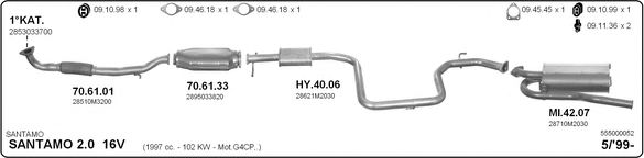555000052 IMASAF Exhaust System Exhaust System