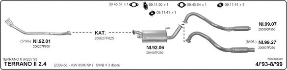 558000089 IMASAF Exhaust System Exhaust System
