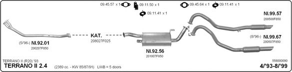 558000090 IMASAF Exhaust System Exhaust System