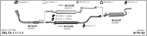 546000037 IMASAF Exhaust System Exhaust System