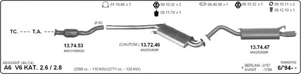 504000162 IMASAF Exhaust System Exhaust System