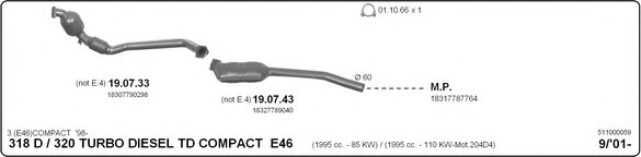 511000059 IMASAF Exhaust System Exhaust System