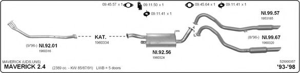 525000357 IMASAF Exhaust System Exhaust System