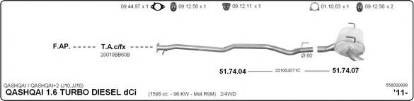 558000099 imasaf Exhaust System Exhaust System