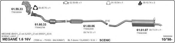 566000084 IMASAF Exhaust System Exhaust System