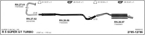 566000122 IMASAF Exhaust System