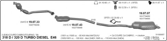 511000057 IMASAF Exhaust System Exhaust System