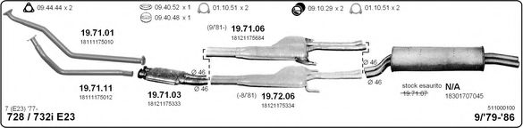 511000100 IMASAF Exhaust System Exhaust System