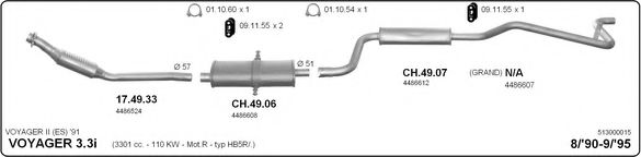 513000015 IMASAF Exhaust System Exhaust System