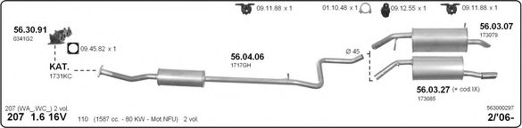 563000297 IMASAF Exhaust System Exhaust System