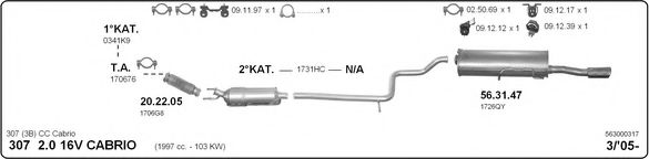 563000317 IMASAF Exhaust System Exhaust System