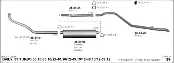 539000109 IMASAF Exhaust System