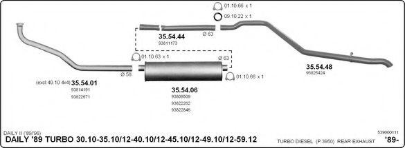 539000111 IMASAF Exhaust System