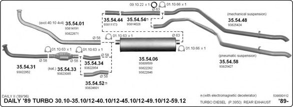 539000112 IMASAF Exhaust System Exhaust System