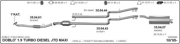524000446 IMASAF Exhaust System