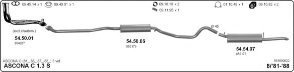 561000022 IMASAF Exhaust System Exhaust System