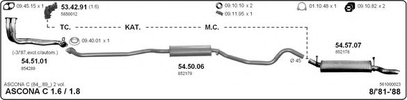561000023 IMASAF Exhaust System Exhaust System
