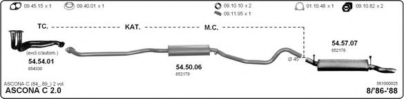 561000025 IMASAF Exhaust System Exhaust System