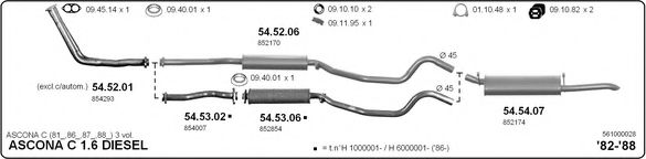 561000028 IMASAF Exhaust System Exhaust System