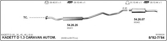561000238 IMASAF Exhaust System Exhaust System
