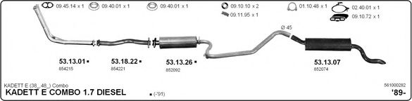 561000282 IMASAF Exhaust System