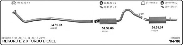 561000340 IMASAF Exhaust System