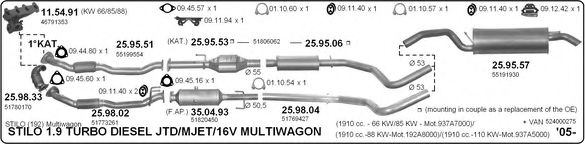 524000275 IMASAF Exhaust System Exhaust System