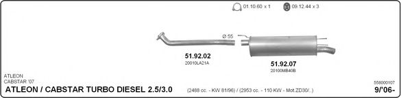 558000107 IMASAF Exhaust System