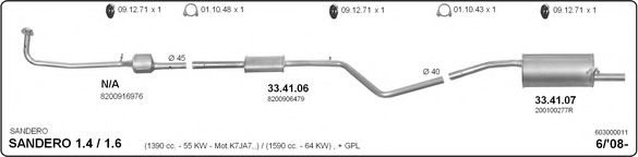603000011 IMASAF Exhaust System