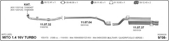 502000228 IMASAF Exhaust System Exhaust System