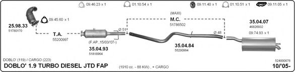 524000076 IMASAF Exhaust System