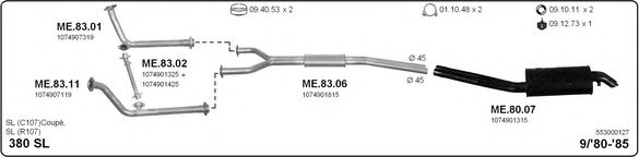 553000127 IMASAF Exhaust System