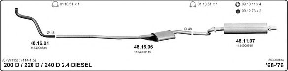 553000134 IMASAF Exhaust System