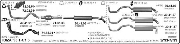 573000051 IMASAF Exhaust System Exhaust System